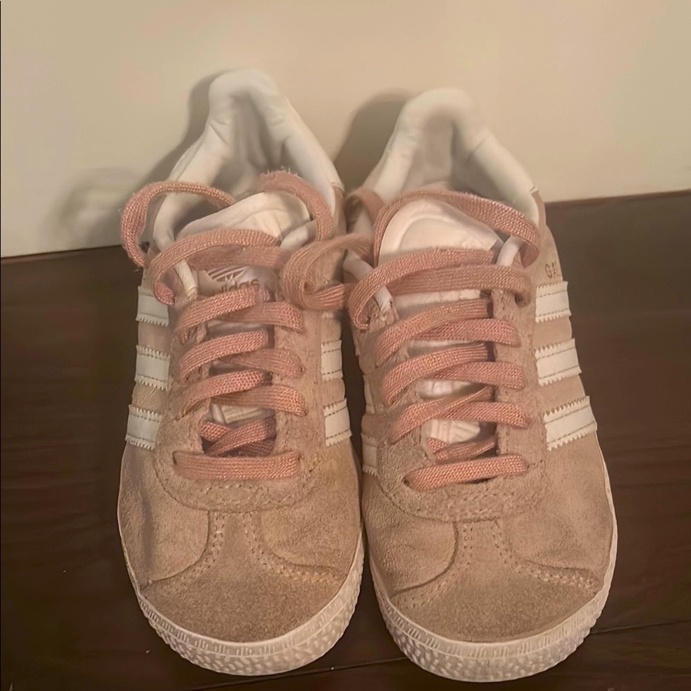 Adidas Gazelle Pink and White Sneakers size toddler 11 1/2